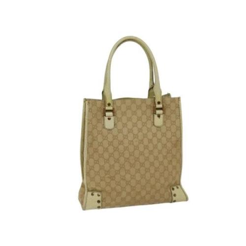 Gucci Vintage Pre-owned Canvas gucci-vskor Beige, Dam