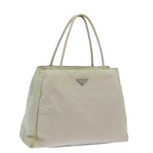 Prada Vintage Pre-owned Nylon prada-vskor Beige, Dam