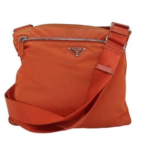 Prada Vintage Pre-owned Nylon prada-vskor Orange, Dam