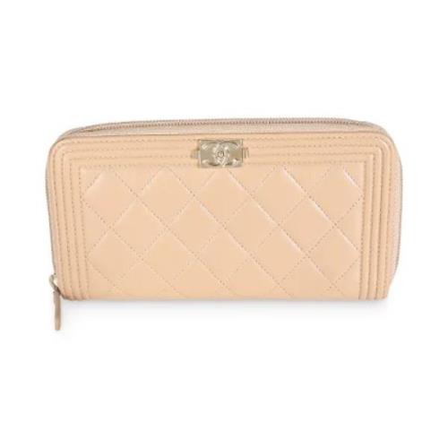 Chanel Vintage Pre-owned Laeder plnbcker Beige, Dam