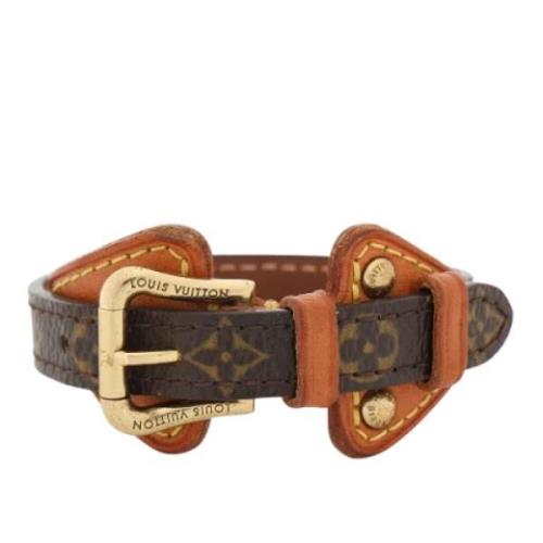 Louis Vuitton Vintage Pre-owned Tyg armband Brown, Dam