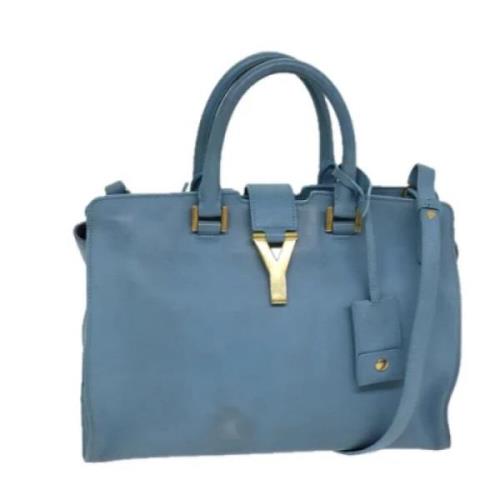 Yves Saint Laurent Vintage Pre-owned Laeder handvskor Blue, Dam