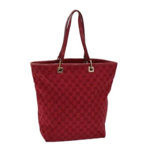 Gucci Vintage Pre-owned Canvas totevskor Red, Dam