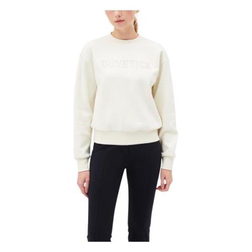 Duvetica Ljus Kräm Sweatshirt Aw24 Beige, Dam