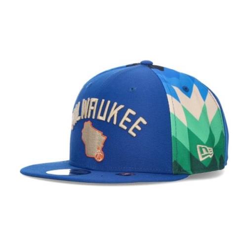 New Era Milwaukee Bucks Platta Skärm Keps Blue, Herr