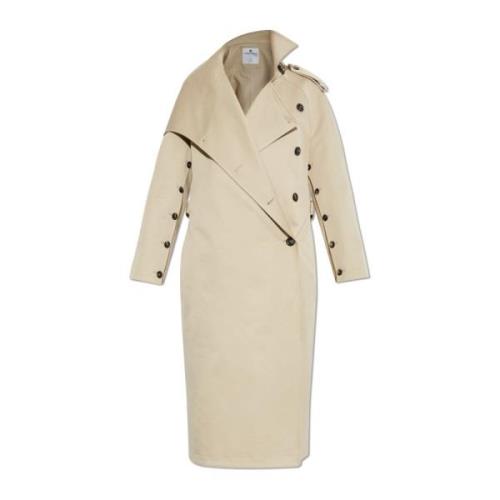 Courrèges Dubbelknäppt trenchcoat Beige, Dam