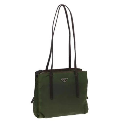 Prada Vintage Pre-owned Nylon prada-vskor Green, Dam