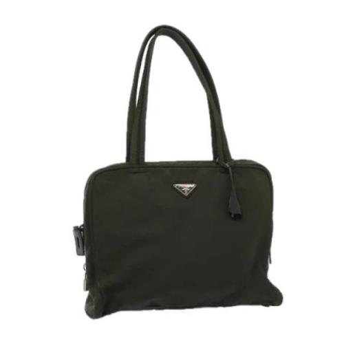 Prada Vintage Pre-owned Nylon totevskor Green, Dam