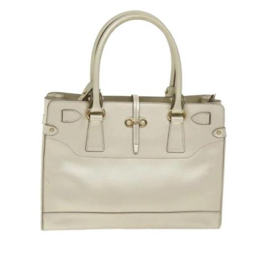 Salvatore Ferragamo Pre-owned Pre-owned Laeder handvskor Beige, Dam