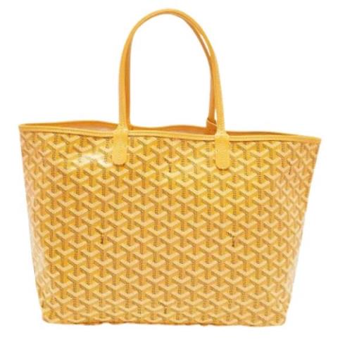 Goyard Vintage Pre-owned Belagd canvas totevskor Yellow, Dam