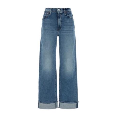 Mother Stretch Denim Dodger Jeans Blue, Dam