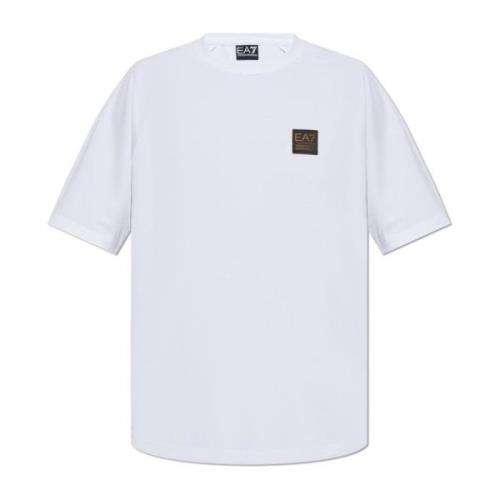 Emporio Armani EA7 T-shirt med logopatch White, Herr