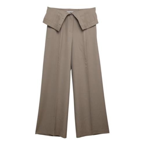 Acne Studios Mode Reguljär Byxa Beige, Dam