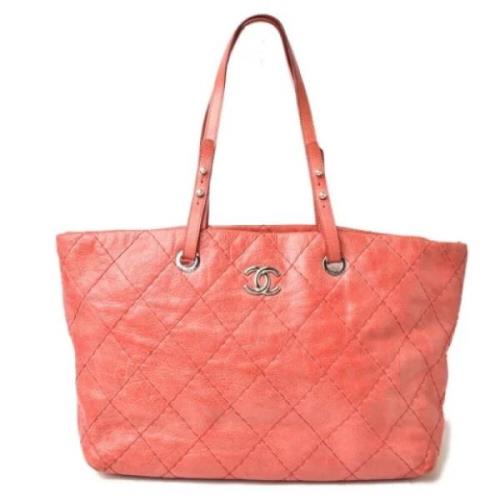 Chanel Vintage Pre-owned Tyg chanel-vskor Pink, Dam