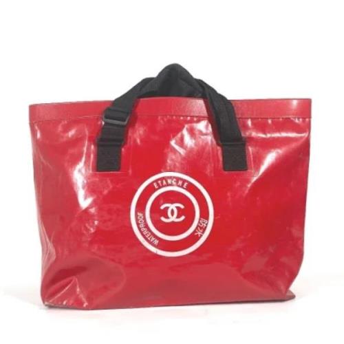 Chanel Vintage Pre-owned Vinyl chanel-vskor Red, Dam