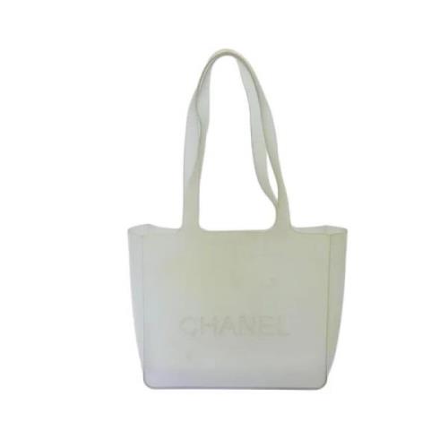 Chanel Vintage Pre-owned Satin chanel-vskor White, Dam