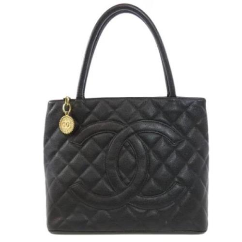 Chanel Vintage Pre-owned Laeder totevskor Black, Dam