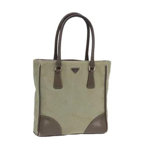 Prada Vintage Pre-owned Canvas prada-vskor Green, Dam