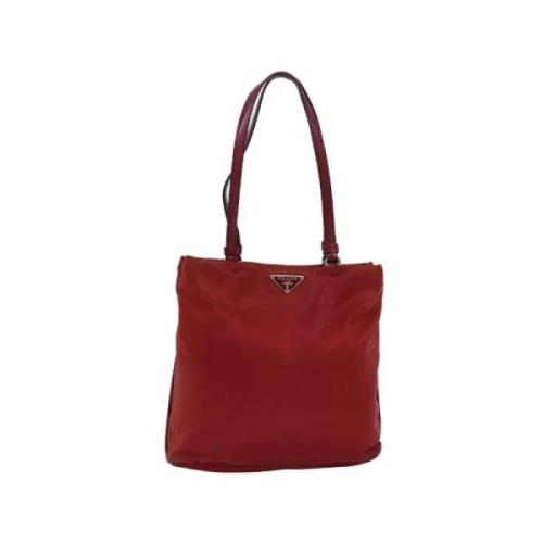 Prada Vintage Pre-owned Nylon prada-vskor Red, Dam