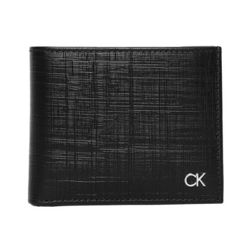 Calvin Klein Herr Plånbok i Läder med Myntfack Black, Herr