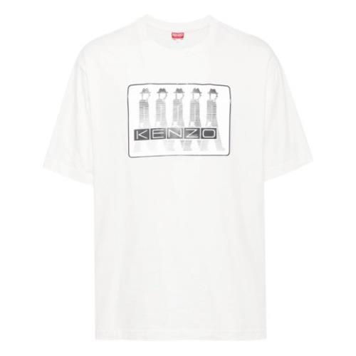 Kenzo Klassisk affärs T-shirt White, Herr