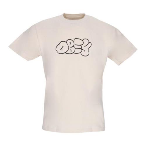 Obey Klassisk Best Friends Tee Kräm Beige, Herr