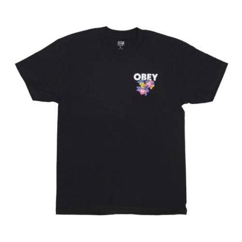 Obey Blomsterträdgård Klassisk Tee Svart Herr T-shirt Black, Herr