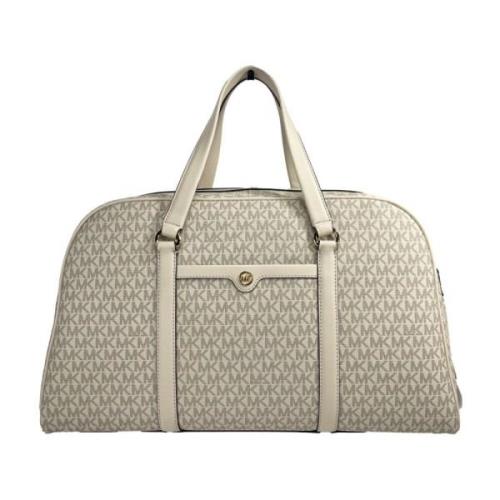 Michael Kors Top Zip Weekender Bag Beige, Dam