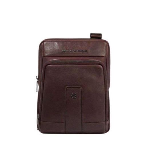 Piquadro Stilren Crossbody Väska för Vardagsbruk Brown, Herr