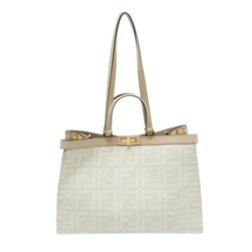 Fendi Vintage Pre-owned Laeder fendi-vskor White, Dam