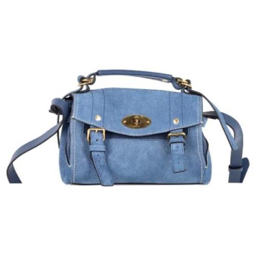 Mulberry Pre-owned Pre-owned Mocka axelremsvskor Blue, Dam