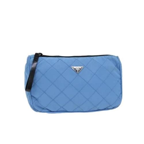 Prada Vintage Pre-owned Nylon prada-vskor Blue, Dam