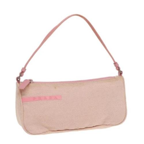 Prada Vintage Pre-owned Canvas prada-vskor Pink, Dam