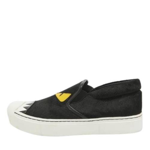 Fendi Vintage Pre-owned Tyg sneakers Black, Dam