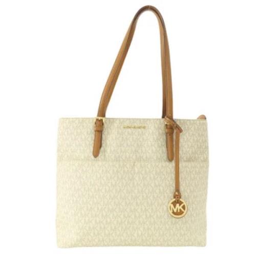 Michael Kors Pre-owned Pre-owned Canvas totevskor Beige, Dam