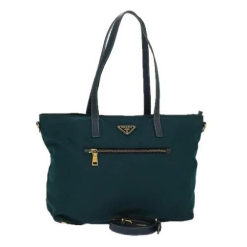 Prada Vintage Pre-owned Nylon prada-vskor Green, Dam