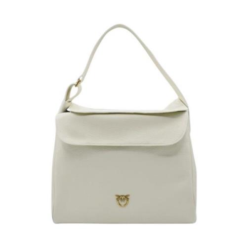 Pinko Leaf Hobo Big Axelremsväska White, Dam