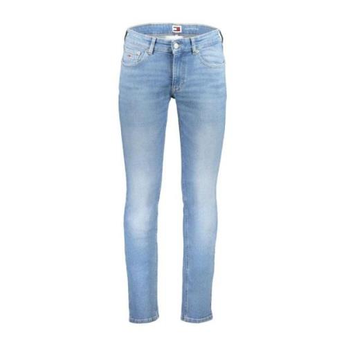 Tommy Hilfiger Slim Fit Bomull Tvättade Jeans 5 Fickor Blue, Herr