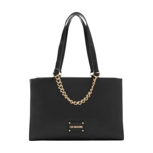 Love Moschino Stilig PU-väska Black, Dam