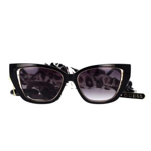 Guess Eleganta Cat-Eye Solglasögon med Halsduk Black, Dam