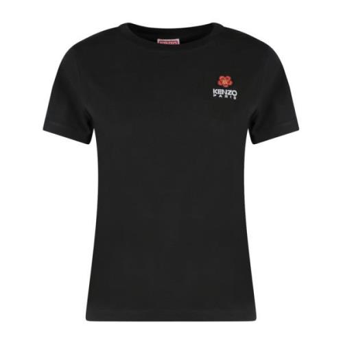 Kenzo Svart Blommig T-shirt Dammode Black, Dam