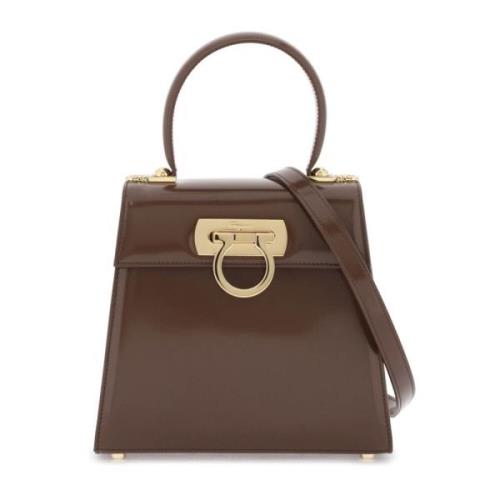 Salvatore Ferragamo Ikonisk Topphandväska Brown, Dam