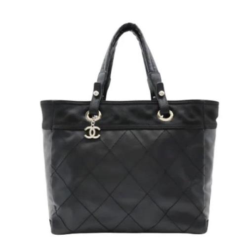 Chanel Vintage Pre-owned Canvas totevskor Black, Dam