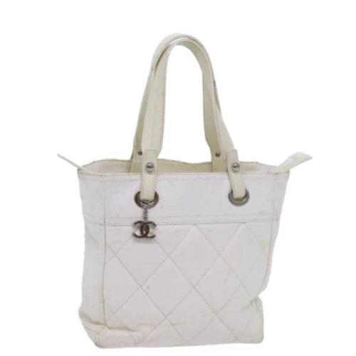 Chanel Vintage Pre-owned Belagd canvas chanel-vskor White, Dam