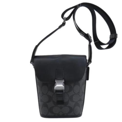 Coach Pre-owned Pre-owned Canvas axelremsvskor Black, Dam