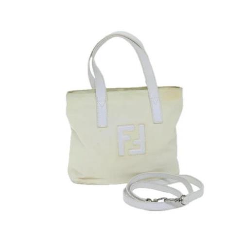 Fendi Vintage Pre-owned Nylon fendi-vskor White, Dam