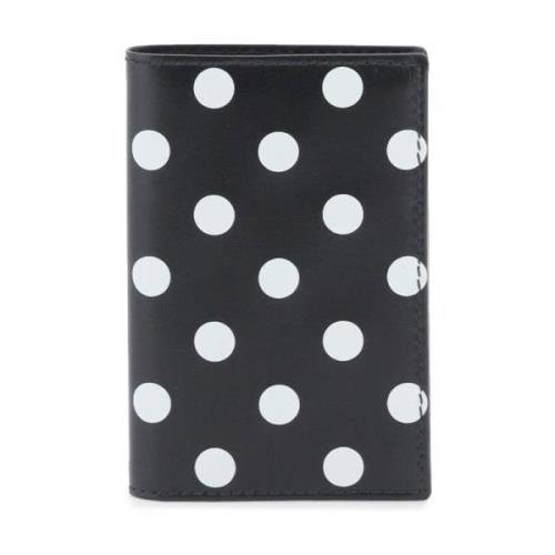 Comme des Garçons Polka-Dot Läder Bifold Plånbok Black, Herr