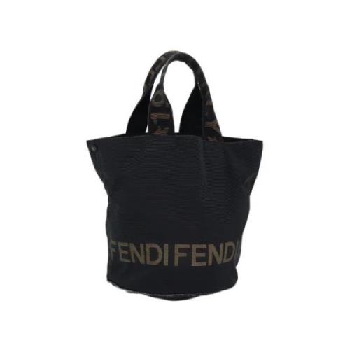 Fendi Vintage Pre-owned Nylon handvskor Black, Dam