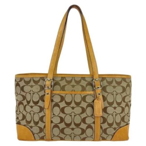 Coach Pre-owned Pre-owned Canvas axelremsvskor Brown, Dam