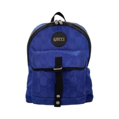 Gucci Vintage Pre-owned Canvas ryggsckar Blue, Dam